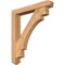 Ekena Millwork Merced Arts and Crafts Smooth Bracket w/ Offset Brace, Western Red Cedar, 5 1/2"W x 34"D x 38"H BKT0604X34X38MRC03SWR - alternate 1